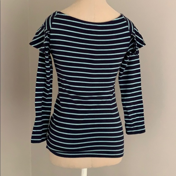 Anthropologie Leifnotes Ruffe Long Sleeve Tee, XS - Picture 2 of 4